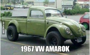 One Classic VW Beetle Van/ Pick Up