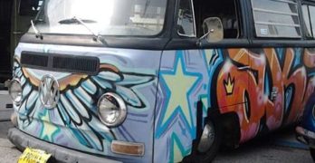 3 x Graffiti Covered Vans