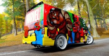 Graffiti Art Marvel Transit Van