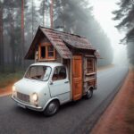 Tiny Wooden House on a Classic Pick Up