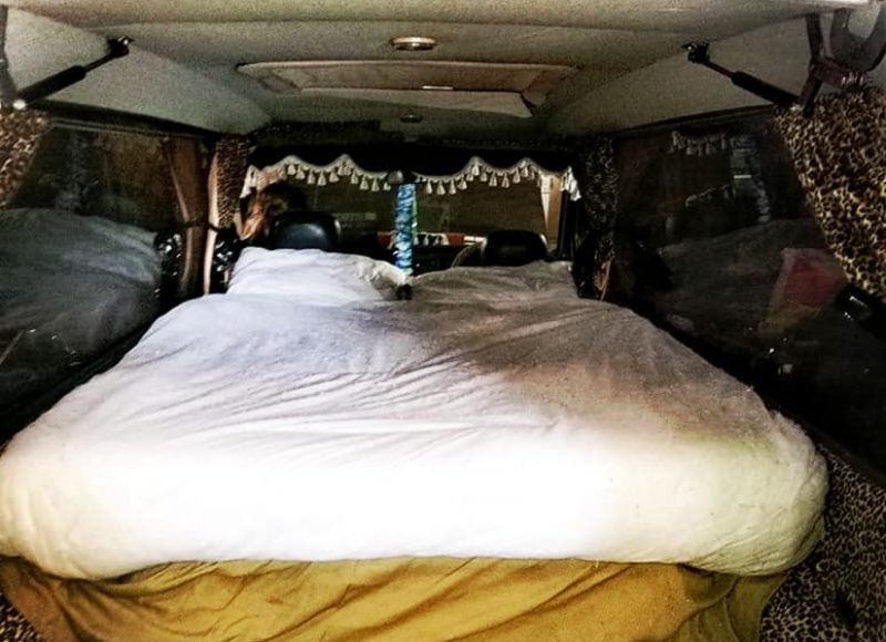 hearse camper bed