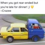 Van Meme – When you get rear-ended but are late…