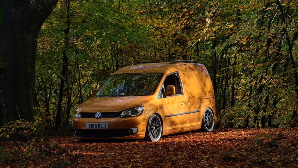 Lowered VW Caddy Van