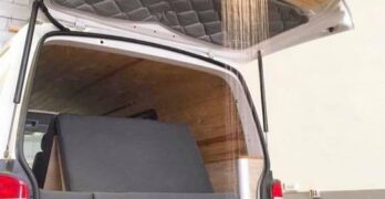 Camper Tail Lift Shower Addition